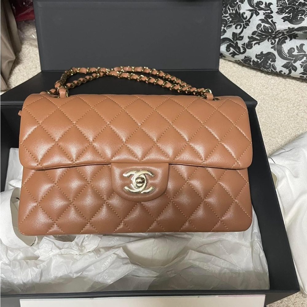 SOLD! Chanel small 22s caramel classic flap